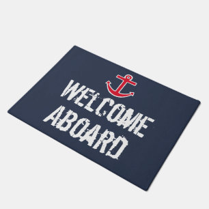 Nautical Boat Welcome Aboard Doormat Mat Rug Gift