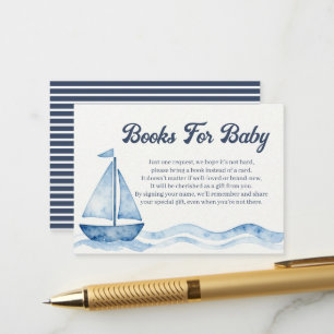 Nautical Books For Baby Enclosure Card Editable