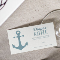 Nautical Boy Baby Shower Diaper Raffle