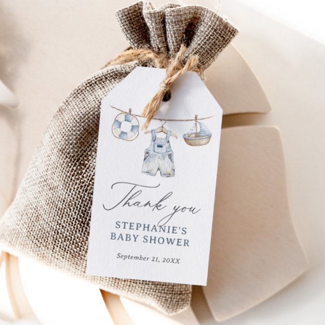 Nautical Boy Baby Shower Gift Tags (Creator Uploaded)