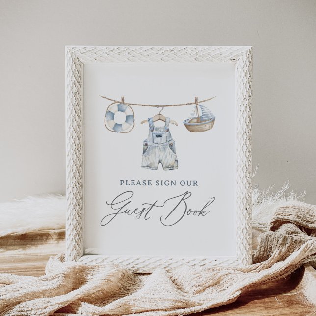 Nautical Boy Baby Shower Guest Book Sign (Creator Uploaded)