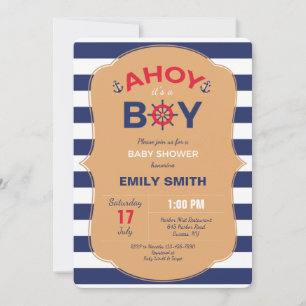 Nautical Boy Baby Shower Invitation