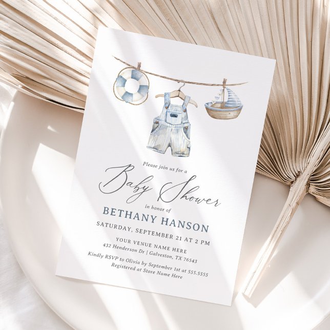 Nautical Boy Baby Shower Invitation (Creator Uploaded)