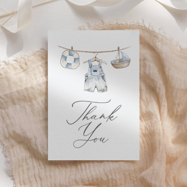 Nautical Boy Baby Shower Thank You Card (Creator Uploaded)