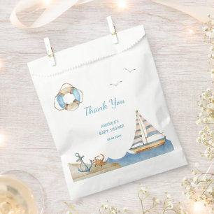 Nautical Boy Baby Shower Thank You Favour Bags