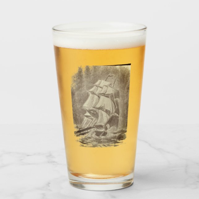 Nautical Brew Glass (Front Filled)