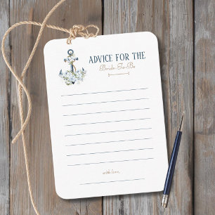 Nautical Bridal Shower Advice Card