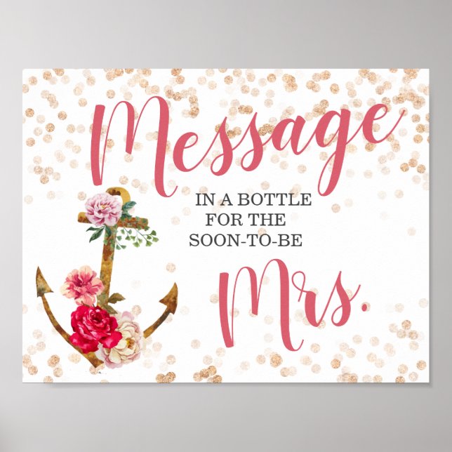 Nautical Bridal shower | Anchor Shower|DECOR Poster (Front)