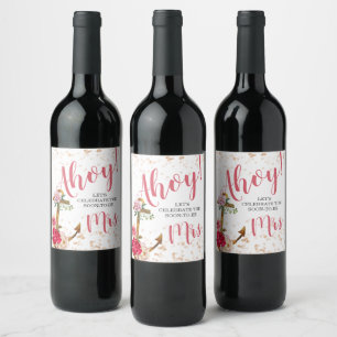 Nautical Bridal shower   Anchor Shower favours WIN Wine Label