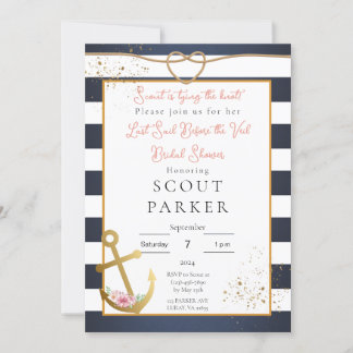 Nautical Bridal Shower Invitation