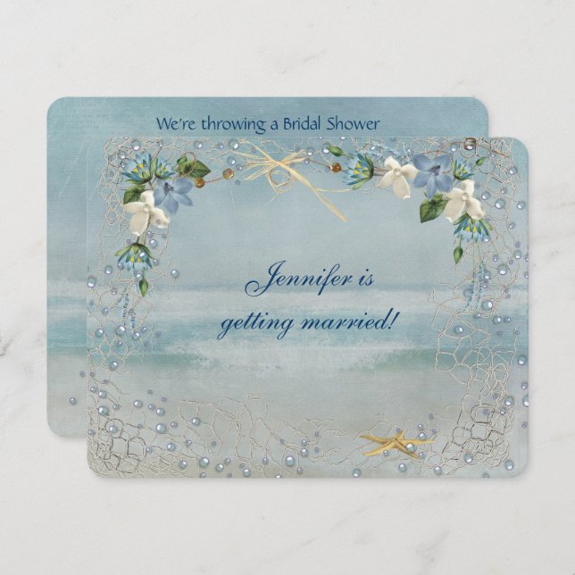 Nautical Bridal Shower Invitation (Front/Back)