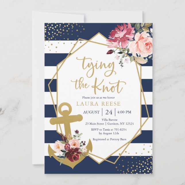 Nautical Bridal Shower Invitation (Front)