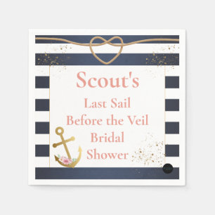 Nautical Bridal Shower Napkin