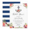 Nautical Bridal Shower Navy Stripes Anchor Floral