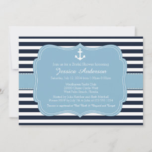 Nautical Bridal Shower or Baby Shower Invitation