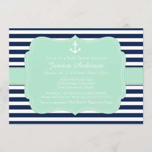 Nautical Bridal Shower or Baby Shower Invitation