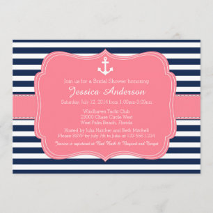 Nautical Bridal Shower or Baby Shower Invitation