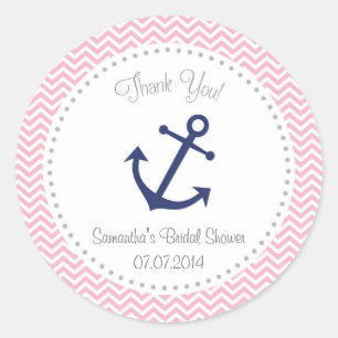 Nautical Bridal Shower Thank You Sticker
