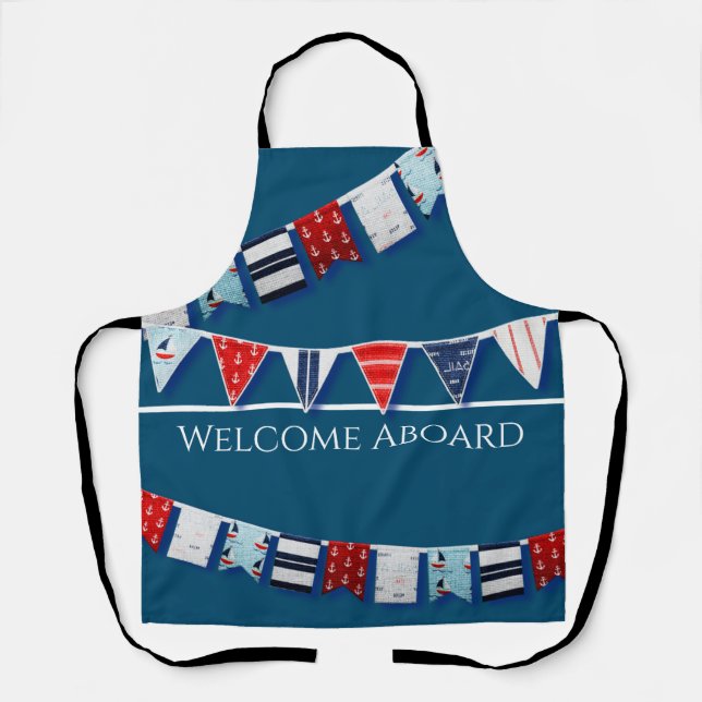 Nautical Bunting Apron (Front)