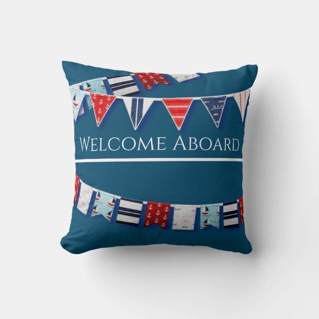 Nautical Bunting Cushion (Front)