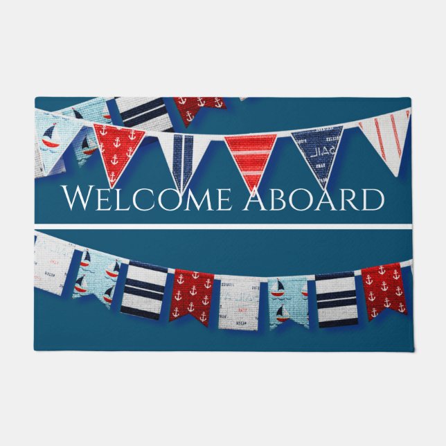 Nautical Bunting Doormat (Front)