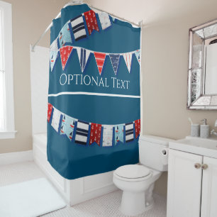 Nautical Bunting Shower Curtain