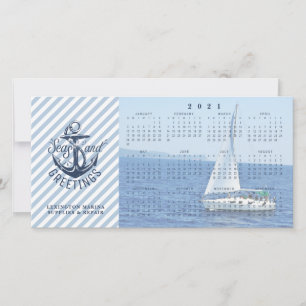 Nautical Business 2021 Calendar SEAsons Greetings Holiday Card