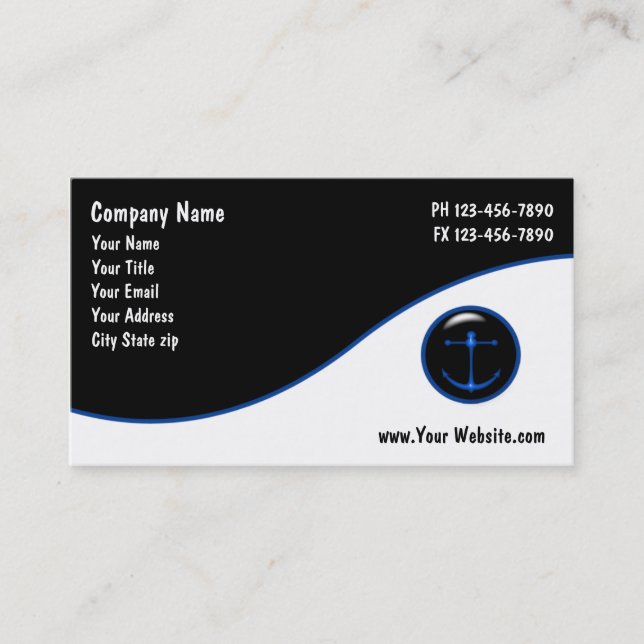 Nautical Business Cards (Front)