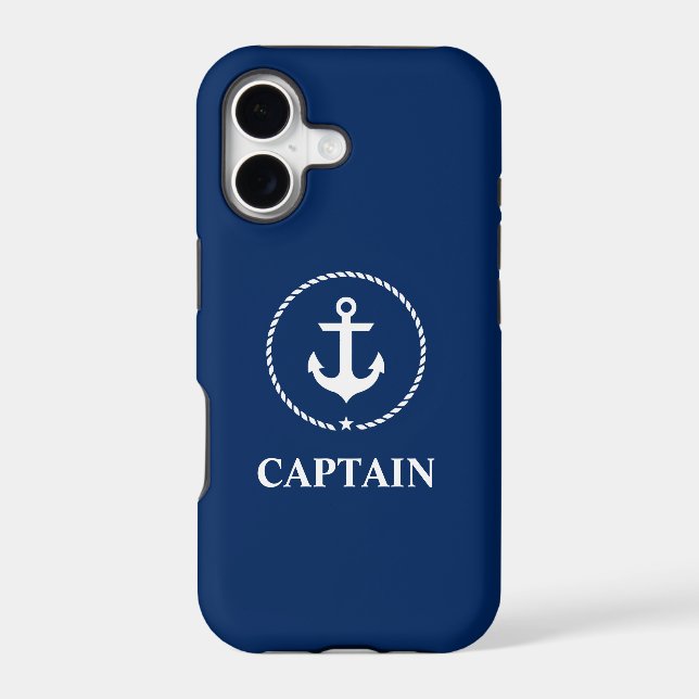 Nautical Captain Anchor Navy Blue (Back)
