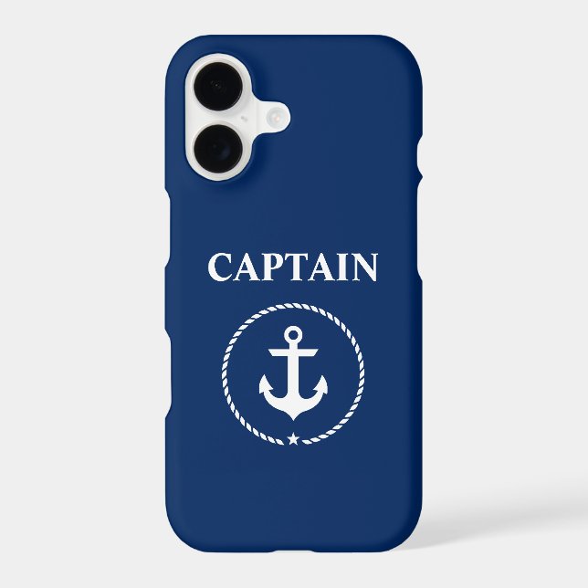 Nautical Captain Anchor Rope Navy Blue (Back)