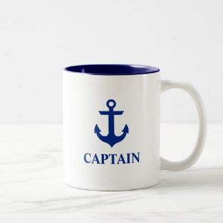 Nautical Captain Anchor Two-Tone Coffee Mug