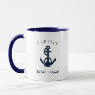 Nautical Captain Boat Anchor Custom Mug