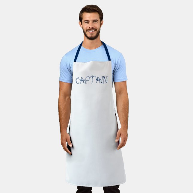 Nautical Captain Custom Name sailing rope knots Apron (Worn)