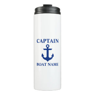 Nautical Captain Name Anchor Thermal Tumbler