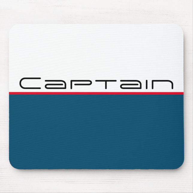 Nautical Captain Sport Stripe Mouse Mat (Front)