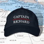Nautical Captain Your Name Custom Embroidered Hat<br><div class="desc">Introducing the perfect accessory for any nautical enthusiast: the Nautical Captain Your Name Custom Embroidered Hat. Crafted from high-quality materials and designed with a classic blue colour scheme, this customised hat is perfect for anyone who loves spending time on the water. Whether you're a captain of a ship, yacht, or...</div>