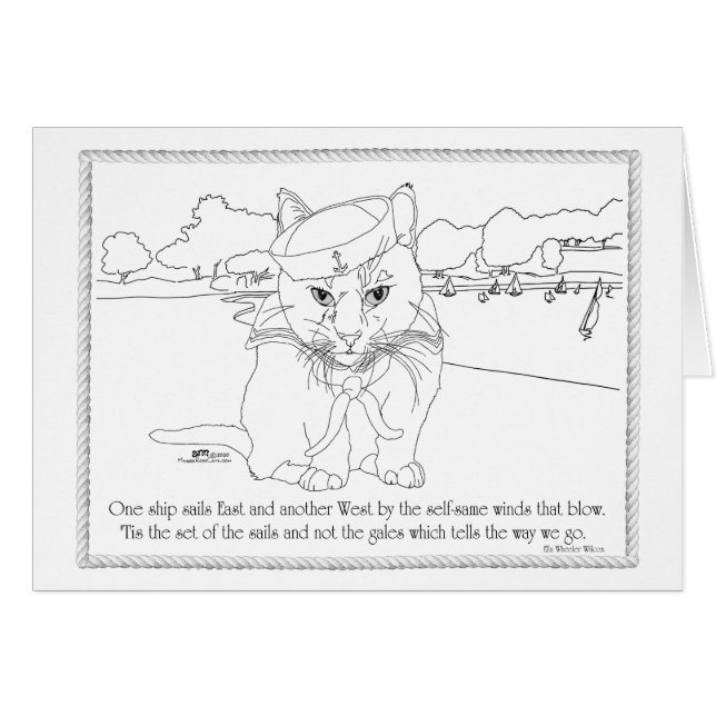 Nautical Cat - Adjusting the Set of Your Sails (Front Horizontal)