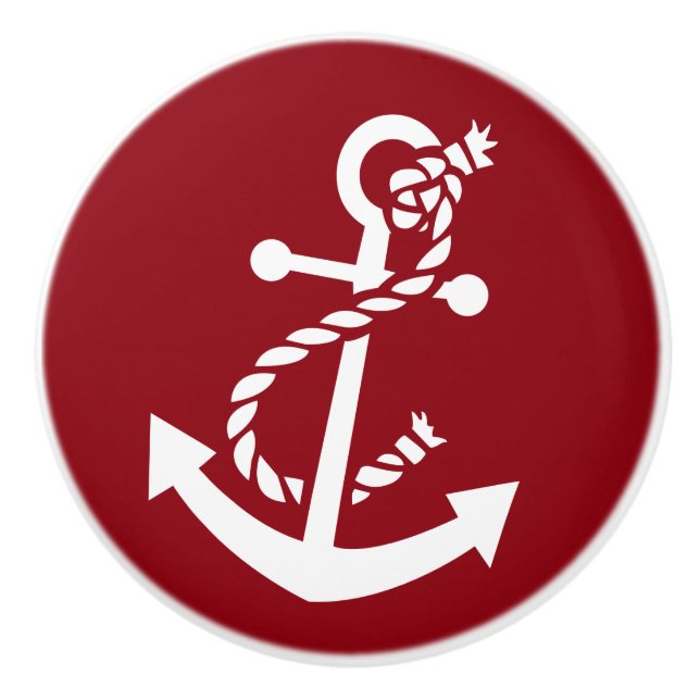 Nautical Ceramic Knob (Front)