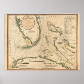 Nautical Chart of the Gulf of Florida