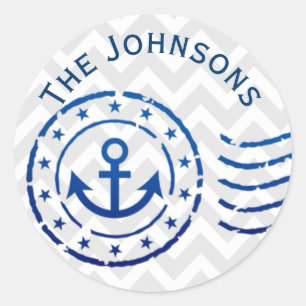 Nautical Chevron & Anchor Seal
