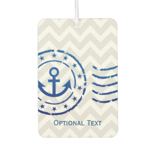 Nautical Chevron & Anchor Seal Car Air Freshener