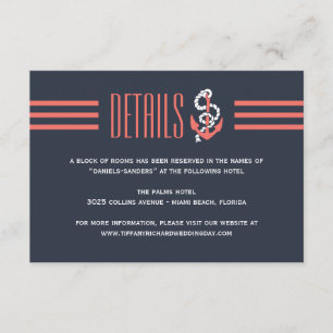 Nautical Chic Wedding Enclosure Card
