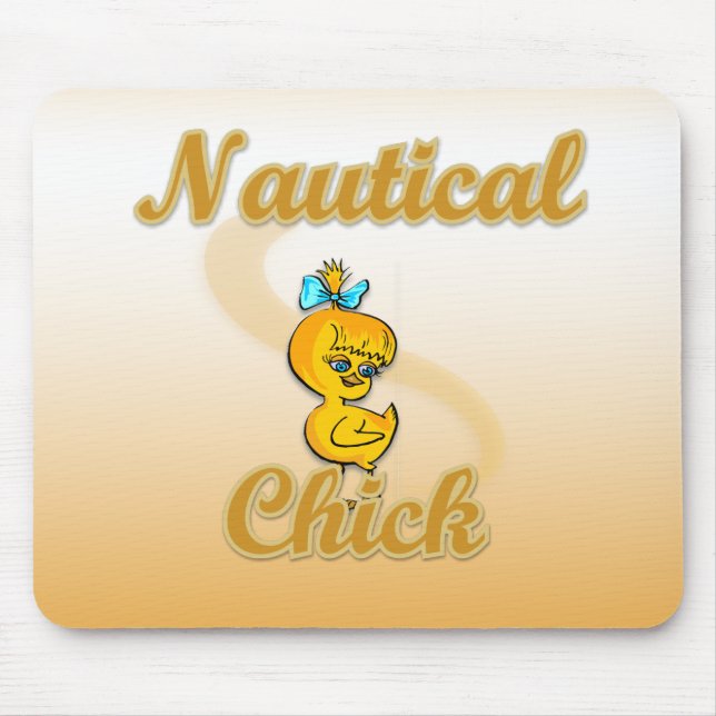 Nautical Chick Mouse Mat (Front)