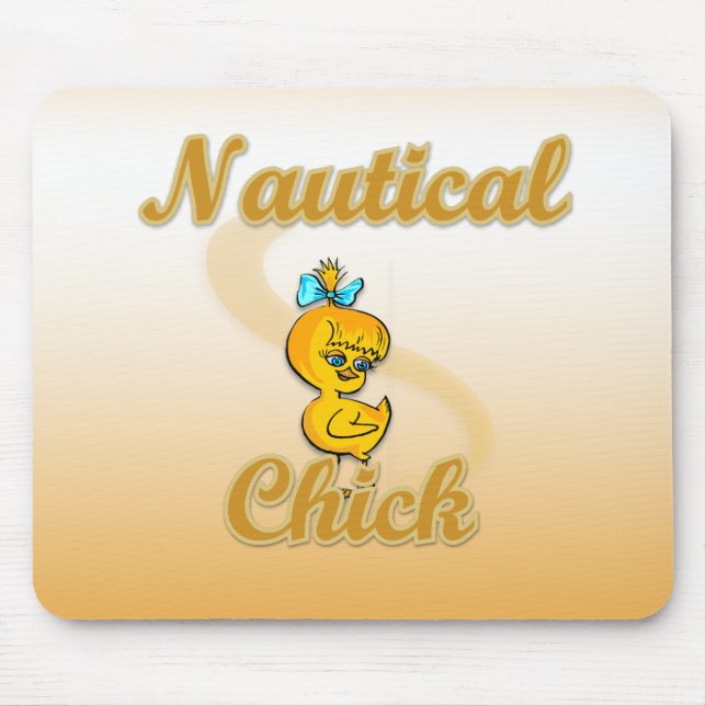 Nautical Chick Mouse Mat (Front)