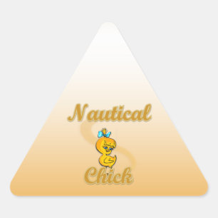 Nautical Chick Triangle Sticker