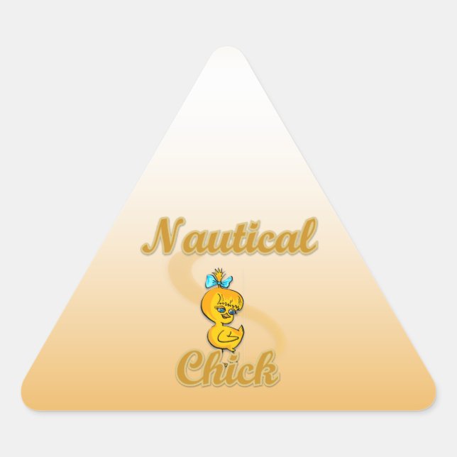 Nautical Chick Triangle Sticker (Front)