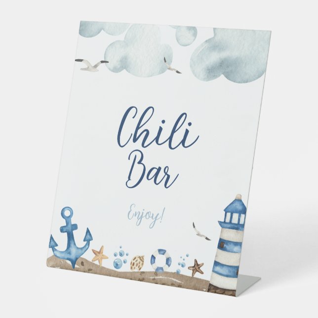 Nautical Chilli Bar Baby Shower Sign (Front)