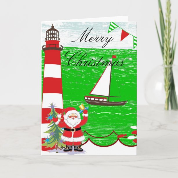 Nautical Christmas Cards Zazzle UK