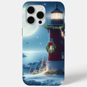 Nautical Christmas lighthouse iPhone 15 Pro Max Case