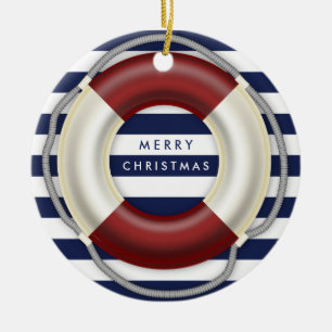 Nautical Christmas Ornament Personalised Lifesaver